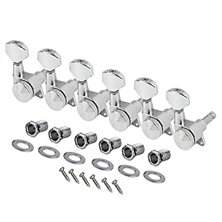 VUBLY Lot de 6 accordeurs de verrouillage pour guitare électrique Têtes de machine de verrouillage Chevilles d’accordage… - Les Beatles, Paul McCartney, John Lennon, RIngo Starr, George Harrison VUBLY Lot de 6 accordeurs de verrouillage pour guitare électrique Têtes de machine de verrouillage Chevilles d'accordage… – Image 2