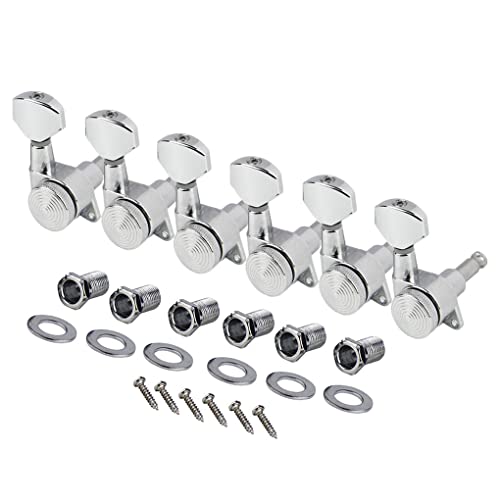 VUBLY Lot de 6 accordeurs de verrouillage pour guitare électrique Têtes de machine de verrouillage Chevilles d’accordage… - Les Beatles, Paul McCartney, John Lennon, RIngo Starr, George Harrison VUBLY Lot de 6 accordeurs de verrouillage pour guitare électrique Têtes de machine de verrouillage Chevilles d'accordage… – Image 3