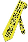 Three Rooker Police Line Ties Do Not Cross Neckties Law tie yellow mens Neck tie by The Necktie Comp