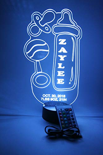 Lámpara LED de mesa nocturna con botella y sonajero miniatura 2