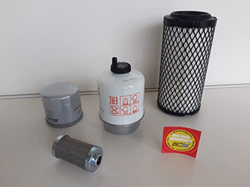 Ensemble Filtres Petit Modèle Jeu De Filtres (grand) Adapté Pour Pel Job EB 12.4 - Filtre à Huile, Filtre à Air, Filtre à Carburant, Filtre Hydraulique Wacker Neuson Ez 26