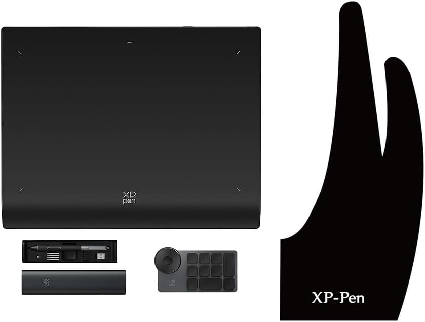 XPPen Wireless Drawing Tablet Deco Pro LW 2nd, 11 Inch Bluetooth Computer Graphics Tablet with XP-Pen Professional Artist Glove