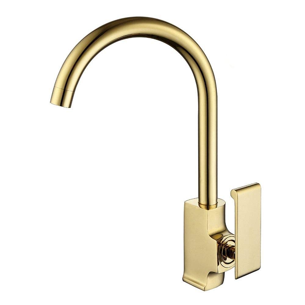 Mitigeur d'évier en cuivre noir à poignée unique pour eau froide G(A)