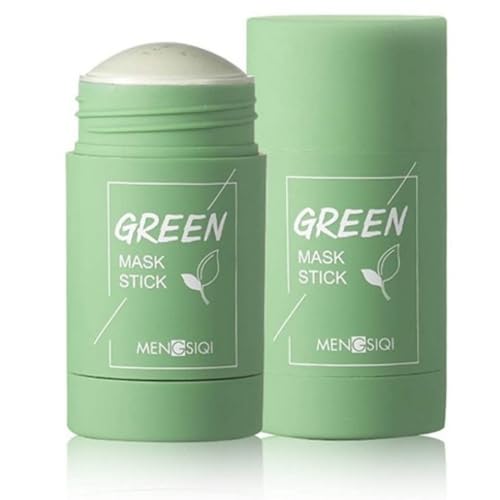 Mascarilla de cara de arcilla purificadora de té verde, palo de arcilla purificante de poro profundo y limpio, limpieza profunda y hidratante removedor de cabeza negra facial para todos los hombres d