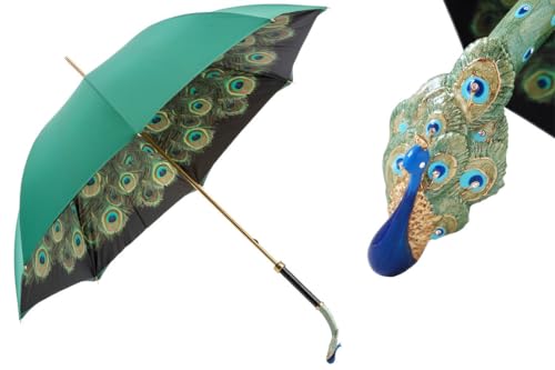 Parapluie Pasotti Luxury Peacock : le cadeau d'exception en double tissu polyester
