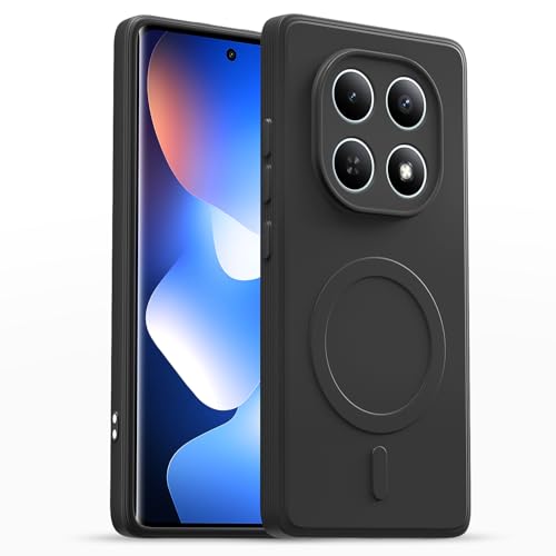 Image of Pikkme Back Cover for Redmi Note 15 5G Soft Matte Silicone Mag-Safe Design (Mag-Safe Not Support) Camera Protection | Slim Fit Bumper Cover (Black)