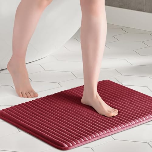 BSB HOME Ultra Soft Charcoal Infused Memory Foam Bath Mat 16