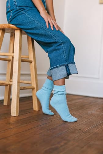 Image of MELUSA Wool Cashmere Socks for Women, Super Soft Warm Cozy Winter Gift Crew Socks