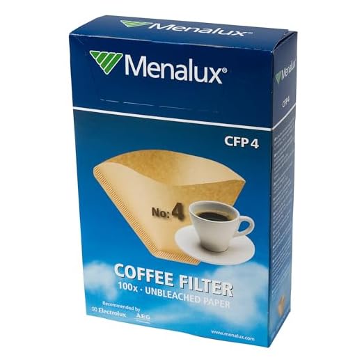 Menalux CFP4 - 100 Filtros de papel, número 4, para cafetera de goteo