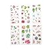 Produktbild CAOLATOR 6 Blatt Mädchen Aufkleber Blumen Sticker Kinder Stickers aus Papier für Scrapbooking Stickerbuch Tagebuch Fotoalbum Notizbuch Kalender Dekoration