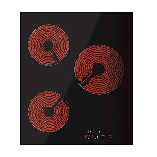 SMF-BIH 4501 Elektro-Kochfeld | Autarkes Glaskeramikkochfeld | 45 cm | Cerankochfeld - 3 Kochfelder | 9 Leistungsstufen | Touch-Bedienung |