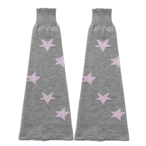 Image of WODECASA Girls Kawaii Leg Warmers Knitted Flared Leg Sleeves Goth Crochet Baggy Cuff Ankle Heap Socks