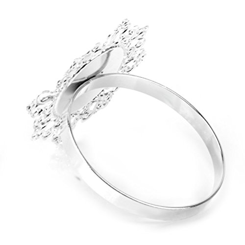 12 peças de anéis de guardanapo brilhantes para decoração de jantares, banquete de casamento