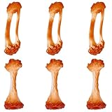 SUNNYCLUE 6 pieza de Muslo de Pollo Artificial, Modelo de Pollo Frito de Plástico Realista, Modelos de Hueso de Comida Artificial, Comida Frita Falsa Realista para Decoración de Fiestas, Accesorios de
