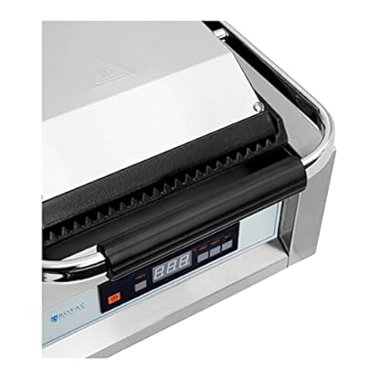 Royal Catering RC-C501 Doppel Kontaktgrill Gastro 2 x 1.800 W glatt/geriffelt 50-300 °C 2 obere Platten: 21 x 21, untere… – Bild 3
