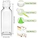 Plastic Juice Bottles with Caps 6 pcs - 12oz Reusable Juice Containers with Tamper Proof Lids White - Clear Juice Bottles for Juicing Milk Smoothie Drinking and Other Beverages Christmas Gifts
