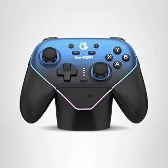 GameSir Super Nova Wireless Gaming Controller for PC/Switch/Switch 2/iOS/Android, 1000Hz Polling Rate, Hall Effect Stick & Trigger, Rubberized Grips, RGB Lighting, 1000mAh - Blue