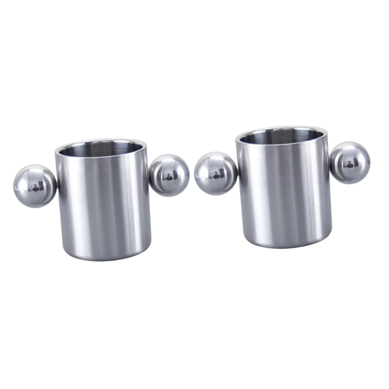 BESTonZON 2 Tazas De Acero Inoxidable De Doble Pared Para Acampar Tazas Para Beber De Acero Inoxidable Para Acampar Portátiles Para Al Aire Libre