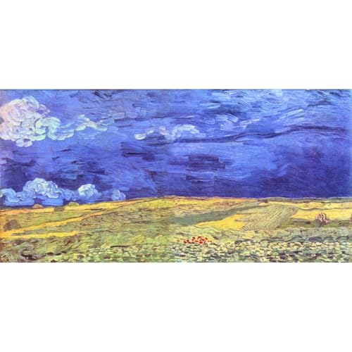 Van Gogh Champ sous la tempête grand poster mural ARTICULOZY pour créer un salon artistique