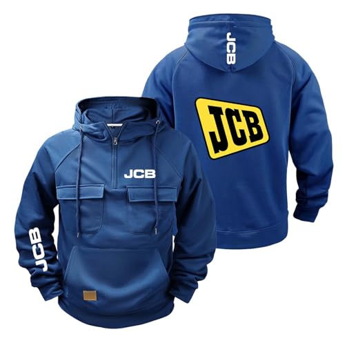 FBWZSAG Sudadera con Capucha Hombre Estilo Chándal Estampado J.C-.B Bolsillos Media Cremallera Ideal para Entrenamiento Primavera Y Otoño-SLanSe||XX_l