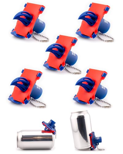 The Krak’in 2.0 Beverage Can Tool – Portable Can Opener for Soda, Seltzer & More - Red/White/Blue - 5 Pack