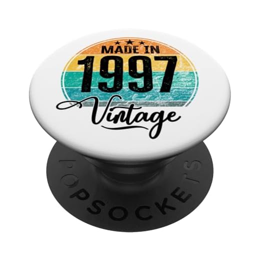 Birthday Vintage Año de nacimiento 1997 Cumpleaños bday PopSockets PopGrip Intercambiable