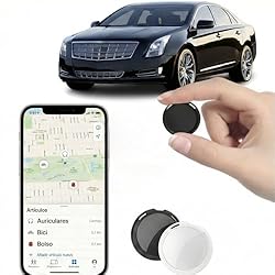 GPS Coche Localizador Con Find My (solo iOS)Mini R...: Localizador GPS sin SIM ni Cuotas: Este mini rastreador GPS coche funciona con la app Find My de Apple (solo iOS) y no requiere tarjeta SIM ni suscripciones. Monitorea vehículos, motos, niños y objetos en tiempo real, sin tarifas mensuales Alarma Son...