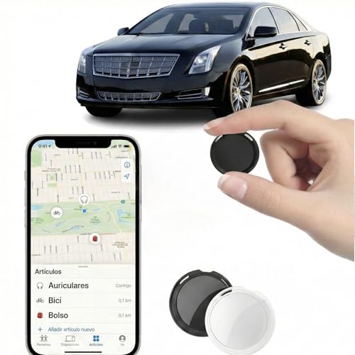 GPS Coche Localizador Con Find My (solo iOS)Mini Rastreador GPS con Alarma Sonora para Niños Mascotas Vehículos y Moto Seguimiento Global en Tiempo Real Sin SIM y Tarifa Mensual Sin Suscripción 2 Pack