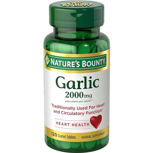 Nature's Bounty Garlic Tablets, 2000mg, 120 Count