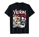 venom shirt marvel 16MARV382 Marvel Venom Classic Retro Comic Panel Art Intro T-Shirt