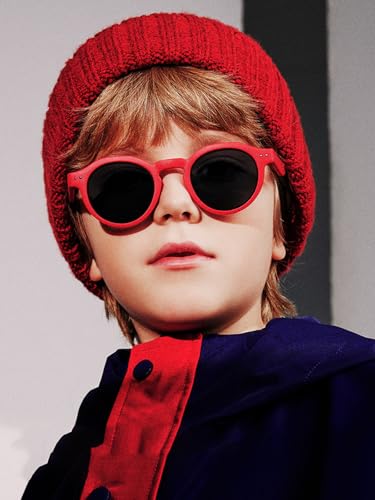 Image of Mirkcittle Polarized Kids Sunglasses for Girls Boys, TPEE Rubber Flexible Frame for Children Age 2-8,100% UV Protection