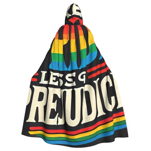 More-Pride-Less-Prejudice-Lgbt Hexen-Kapuzenumhang für Erwachsene, Halloween-Kostüm, Kapuzenumhang