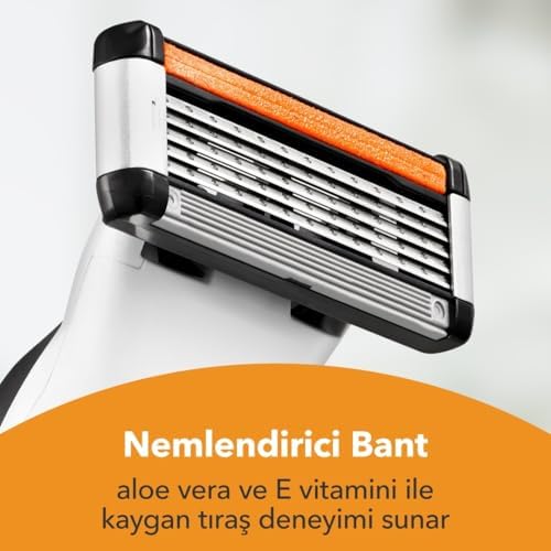 BIC Hybrid 5 Flex 4'lü Yedek Tıraş Bıçağı Kartuşu (5 Bıçak), 5 Nano Teknolojik Titanyum Bıçak, E Vitamini ile Zenginleştirilmiş Geniş Kayganlaştırıcı Bant - Görsel 7