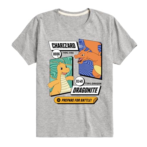 Pokmon Dragonite Charizard Prepare For Battle - Kids Short Sleeve Tee