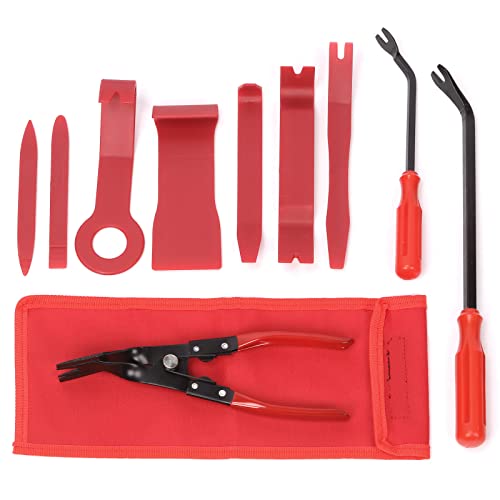 Swpeet 3 pièces 3 Auto Trim Removal Tool Kit Outils de démontage de Garniture de Voiture en métal, Outils de Levage sans Rayures, Outils de démontage de...