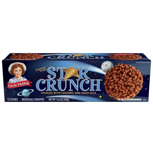 Little Debbie Star Crunch Cosmic Cookies, 96 Individually Wrapped Cookies (8 boxes)