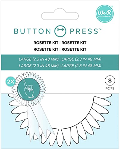 We R Memory Keepers WR Button Press 2 Roses 58mm, Paper, Makes 2, One Size - Image 2