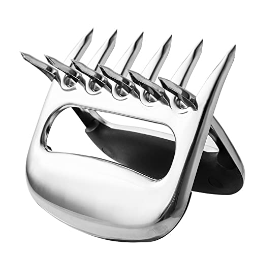2x Garra para Carne, Garras de Oso para BBQ para Cerdo Desmenuzado, Garras de Trituradora de Carnepara BBQ, Accesorios para Barbacoa (Acero inoxidable) Cover