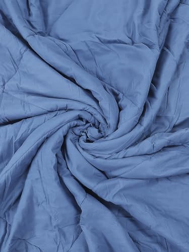 Image of Monte Carlo Polyester Comforter Double Bed | 200 GSM Lightweight & Reversible | Soft Quilt for Mild Winter | Easy Care All Season Comforter (Blue /Grey) | 87 x 94 Inches