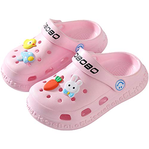 1-5 Años Nuevo Verano Dibujos Animados Lindo Hogar Sandalias De Los Niños Antideslizante Y Confortable Zuecos Y Mules Calzado para Jardín para Niños,Rosado,13 Cover