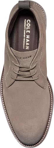 Cole Haan Cole Haan Men's Roundhill Grand Chukka Boots, Morel Suede/Dark Natural Waterproof, 9-M US