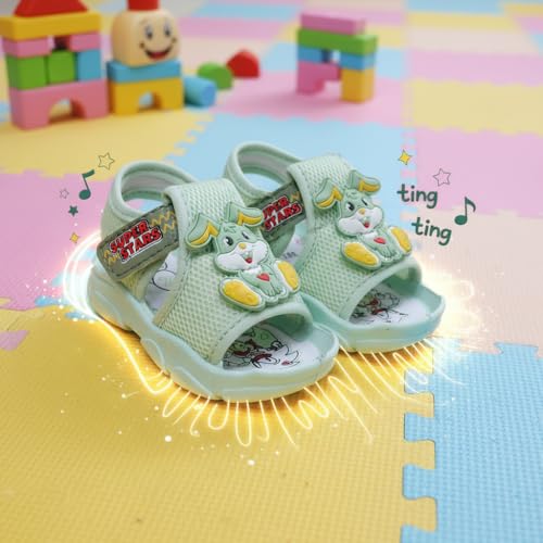 Image of Kids Chu-Chu Sound Musical First Walking Cozy Sandals for Baby Boys and Baby Girls Age 9-22 Months