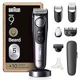 Braun Regolabarba Uomo Series 9, Rasoio Elettrico Barba Braun, +10 Strumenti Da Barbiere, Lama...