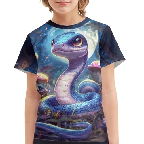 Image of Kids Graphic T-Shirt Boys Girls Novelty Tees Top Short Sleeve Shirts Summer Blouses 3-16