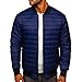 Produktbild CFWL Einfarbige Herrenjacke Baumwolljacke Raute Stehkragen Warme Baumwolljacke Herren-Flanellhemd, ReguläRe Passform, Kariert Hawaii Herren-Hemd Slim-Fit Kurzarm-Hemden Blue2 4XL