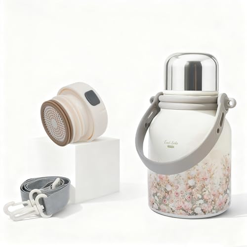 Cool Solo Water Bottle Stainless Steel with Handle and Strap, 27oz Water Bottles Insulated, Travel Coffee Mug, Leak Proof Non Spill Reusable, For Commuting School Work Sports