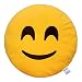 EvZ 32cm Emoji Smiley Emoticon Yellow Round Cushion Stuffed Plush Soft Pillow