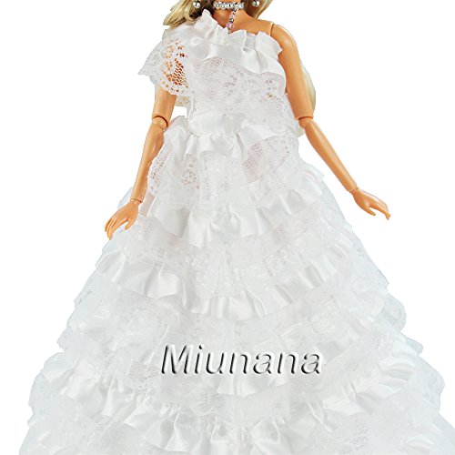 Miunana 2 PCS Abiti da Sposa Elegante Spalla Unica...