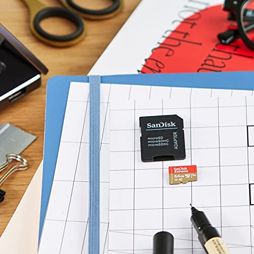 Sandisk 64Gb Extreme Microsdxc Uhs-I Memory Card With Adapter - Up To 160Mb/S, C10, U3, V30, 4K, A2, Micro Sd - Sdsqxa2-064G-Gn6Ma #TOP7