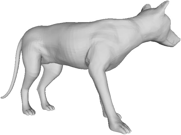 Printle Animal Relaxed Dog-Hairless Dog Standing Upright on All Four Legs with its Head Slightly Turned Towards its Left Figure for Dioramas and Model Train Sets Choose Your Scale
